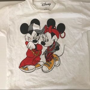 Disney Mickey & Minnie Mouse Crop Top